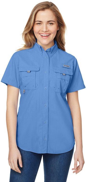 Columbia Ladies Bahama 3 oz. 100% Tactel Nylon Short-Sleeve Casual Dress Shirt - 212474